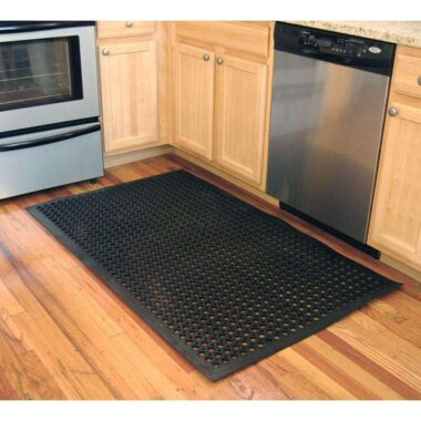 Non-slip rubber kitchen drainage mat
