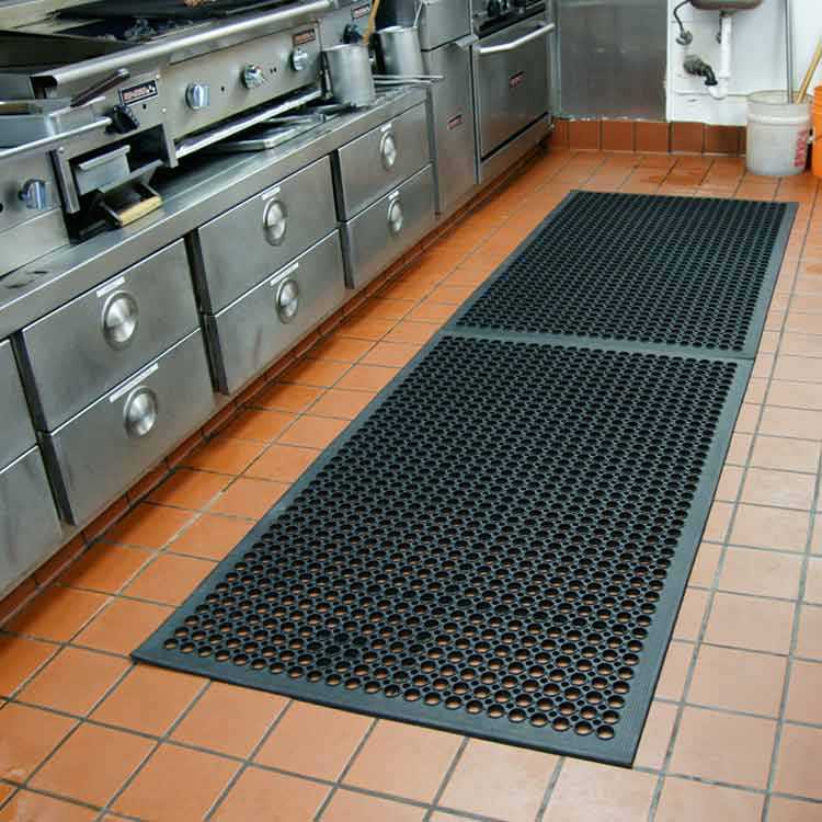 Non-slip rubber kitchen drainage mat