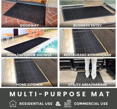non-slip rubber drainage mat
