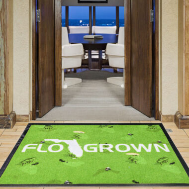 hotel entrance advertising logo mat