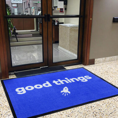 hotel entrance advertising logo mat