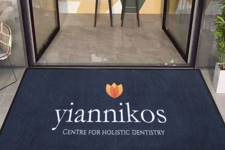 hotel entrance advertising logo mat