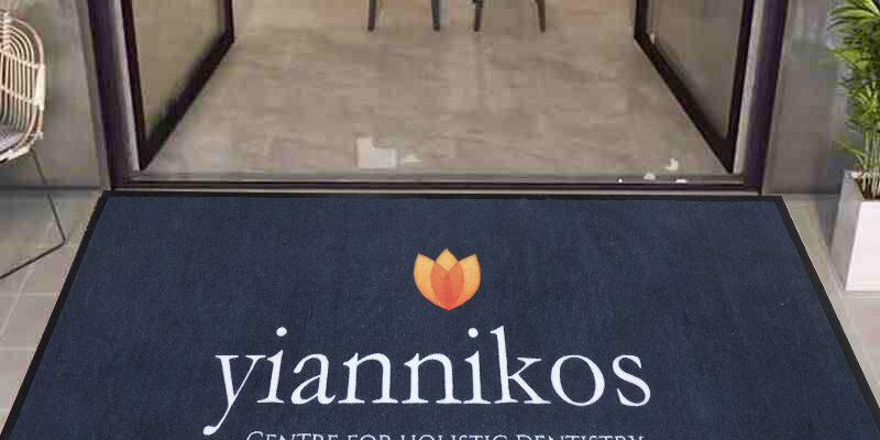 hotel entrance advertising logo mat