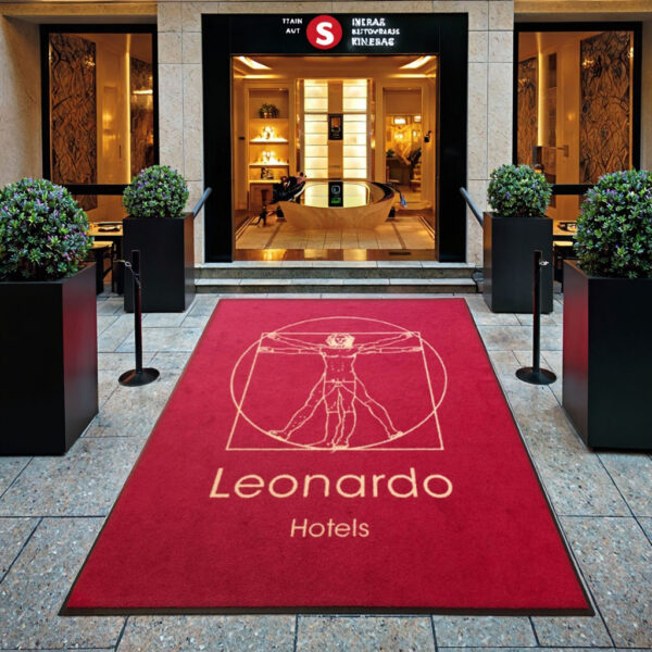 rubber logo entrance doormat