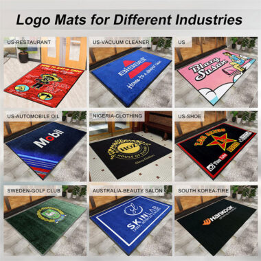absorbent custom logo carpet entrance mat