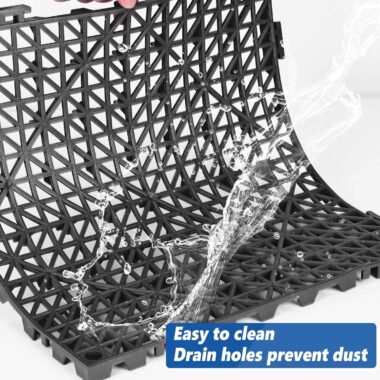Interlocking rubber drainage mat