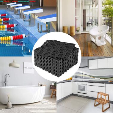 Interlocking rubber drainage mat