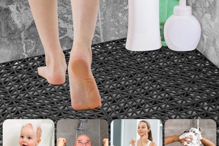 Interlocking rubber drainage mat