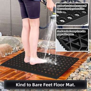 Waterproof outdoor entrance logo mat