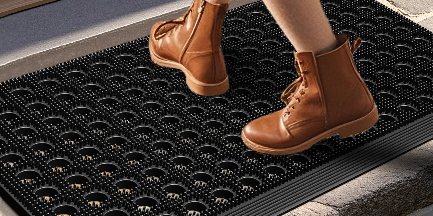 Waterproof outdoor entrance logo mat