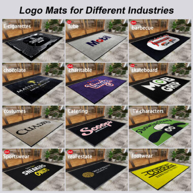 outdoor logo entrance rubber doormat