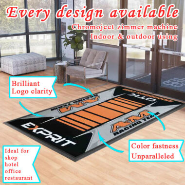 outdoor logo entrance rubber doormat