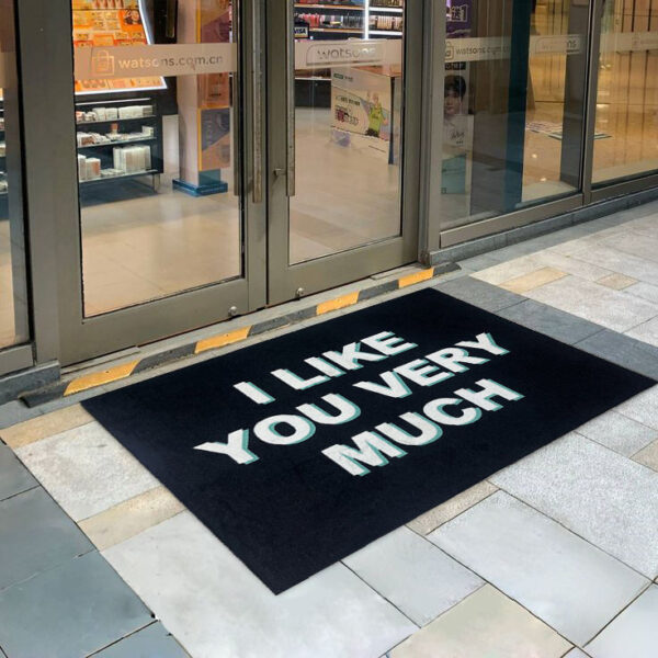 custom logo carpet front entrance doormat