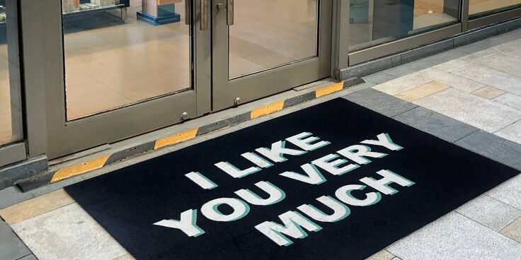 custom logo carpet front entrance doormat