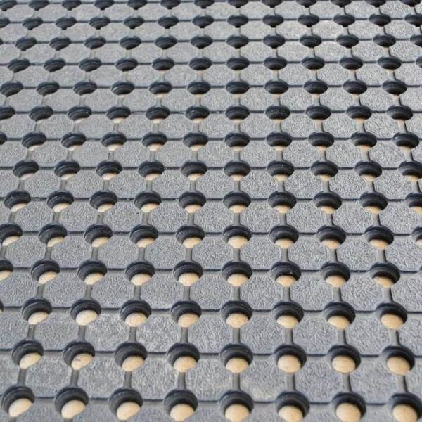 Non-slip hollow ring rubber kitchen mat