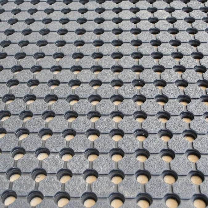 Non-slip hollow ring rubber kitchen mat