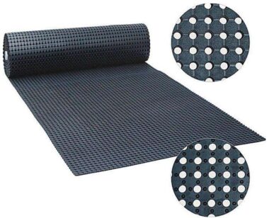 Non-slip hollow ring rubber kitchen mat